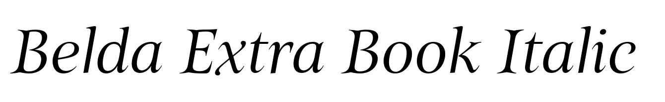 Belda Extra Book Italic